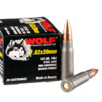500 Rounds of 7.62x39mm Ammo by Wolf - 122gr FMJ