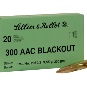 Sellier & Bellot Ammunition 300 AAC Blackout Subsonic 200 Grain Full Metal Jacket