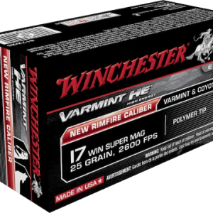 Winchester Varmint High Energy Ammunition 17 Winchester Super Magnum 25 Grain Hornady V-MAX Box of 50