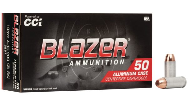CCI Ammunition Blazer Aluminum 10mm Auto 200 grain Full Metal Jacket 500 rounds
