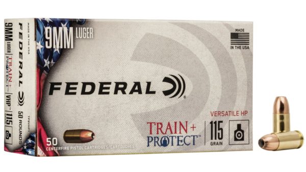 Federal Premium Centerfire Handgun Ammunition 9mm Luger 115 grain Jacketed Hollow Point 500 rounds