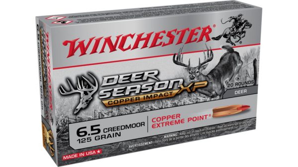 Winchester DEER SEASON XP-COPPER IMPACT 6.5 Creedmoor 125 grain Copper Extreme Point Polymer Tip 500 rounds