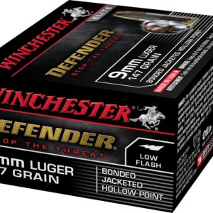 Winchester DEFENDER HANDGUN 9mm Luger 147 grain Bonded Jacketed Hollow Point Brass Cased 500 rounds