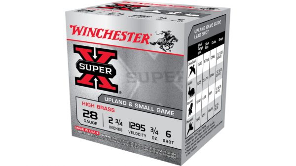 Winchester SUPER-X SHOTSHELL 28 Gauge 3/4 oz 2.75" 500 rounds