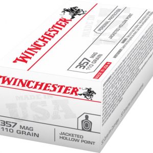 Winchester USA HANDGUN .357 Magnum 110 grain Jacketed Hollow Point Centerfire Pistol Ammunition 500 rounds