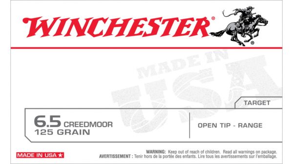 Winchester USA RIFLE 6.5 Creedmoor 125 grain Full Metal Jacket Centerfire Rifle Ammunition 500 rounds