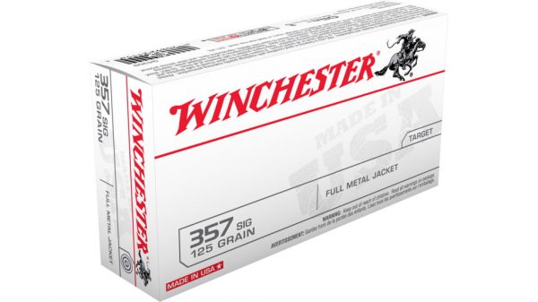 WINCHESTER .357 SIG 125 grain Full Metal Jacket 500 rounds