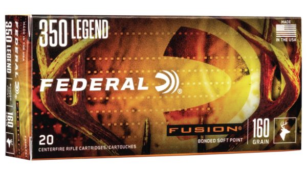 Federal Premium FUSION SOFT POINT .350 Legend 160 grain Fusion Soft Point Centerfire Rifle Ammunition 500 ROUNDS