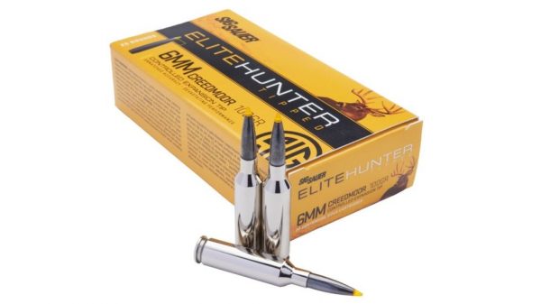 Sig Sauer SIG Hunting Rifle Ammunition 6mm Creedmoor 100 grain Controlled Expansion Tip Brass Cased Centerfire Rifle Ammunition 500 ROUNDS