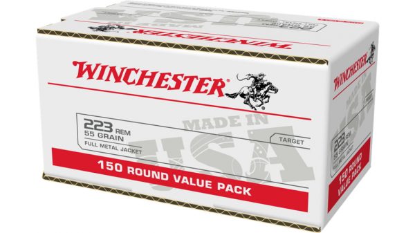 Winchester USA RIFLE .223 Remington 55 grain Full Metal Jacket Centerfire Rifle Ammunition 1000